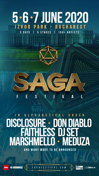 
    SAGA Festival vine în România pe 5-7 iunie 2020 și aduce pasionaților de festivaluri și de concerte o experiență muzicală absolută  