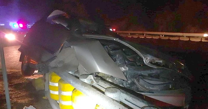 Accidentul a avut loc pe podul din localitatea Coşereni FOTO ISU Ialomiţa