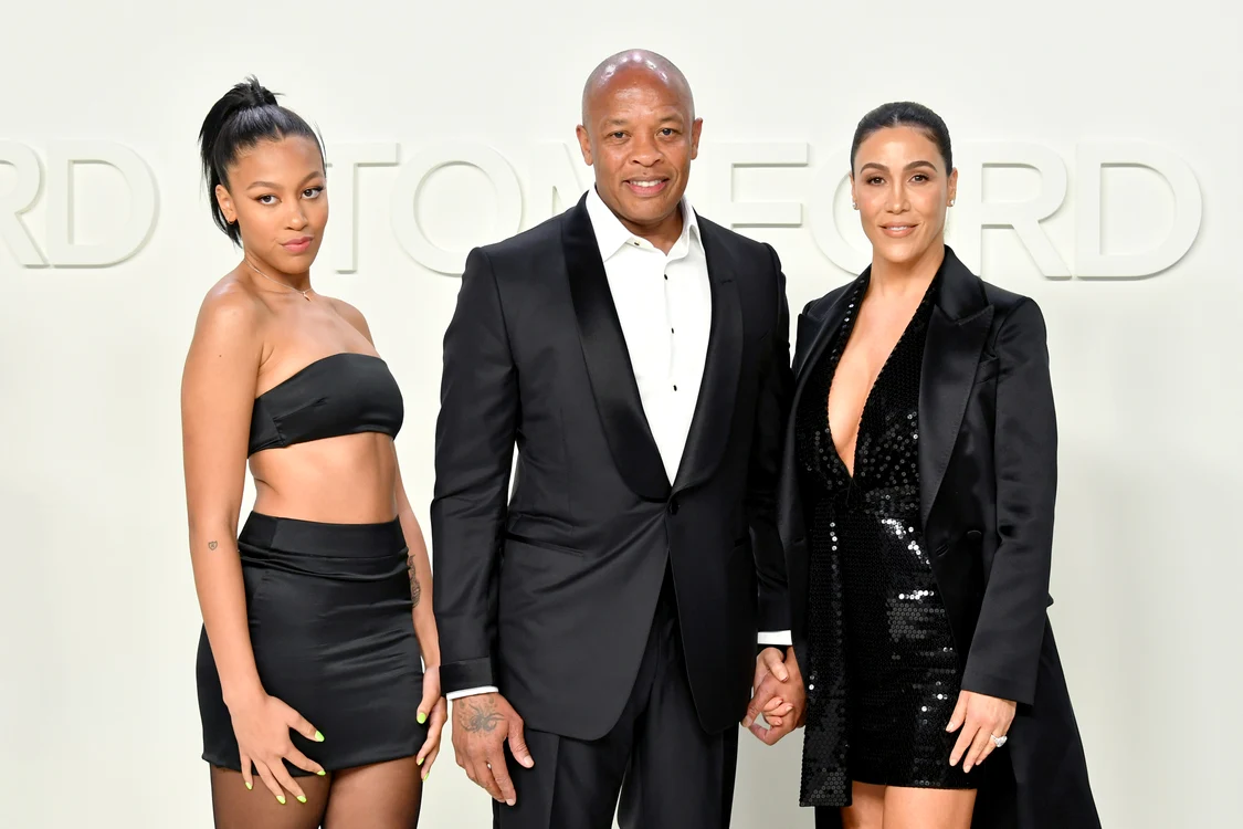 Dr. Dre și Nicole Young, alături de fiica lor, Truly
