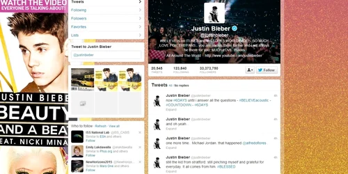 justn bieber twitter