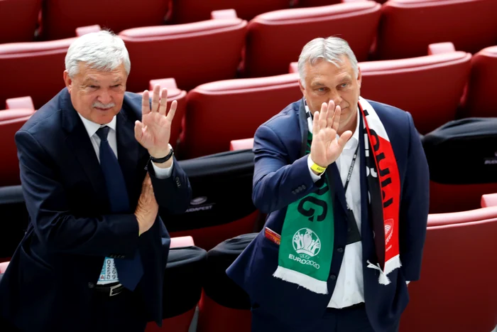 Sándor Csányi și Viktor Orban FOTO Profimedia