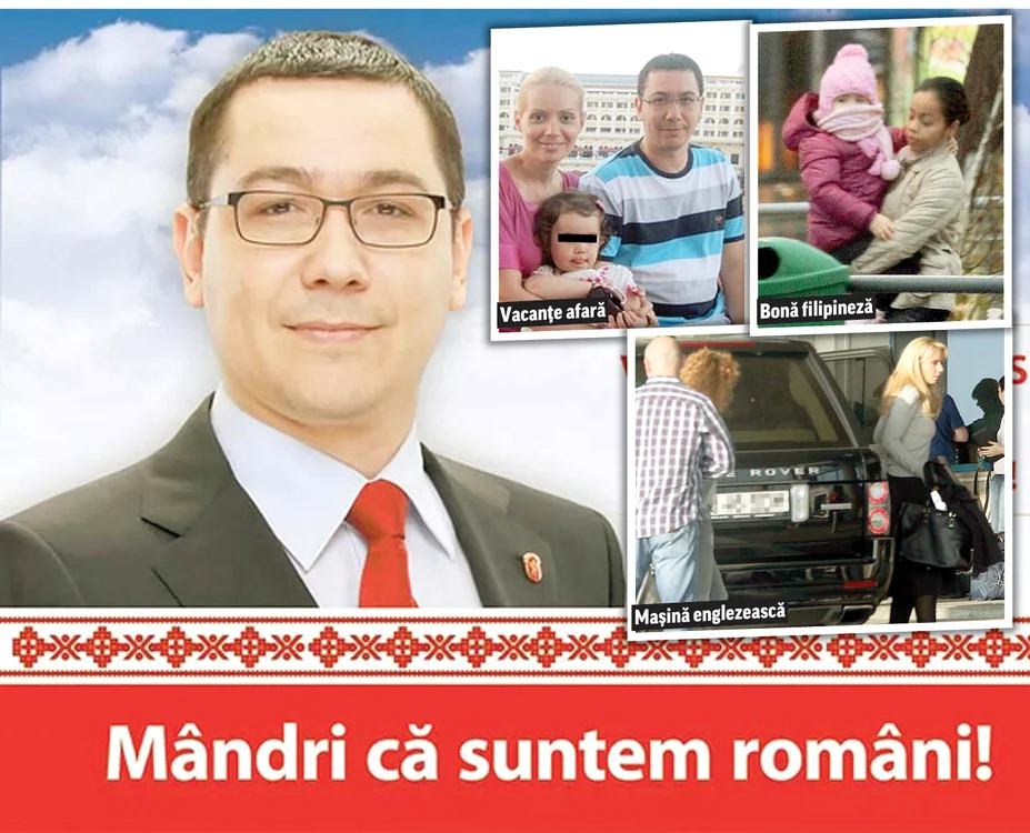 
    Ponta, mândru doar  pe afişe că e român  
