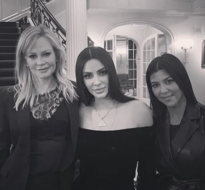 Melania Griffith, alături de Kim și Kourtney Kardashian