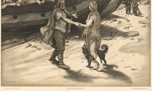 Ragnar Lodbrok, desen de Louis Moe (© Wikimedia Commons)