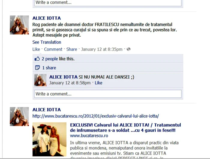 Adriana Fratilescu vs. Alice Iotta