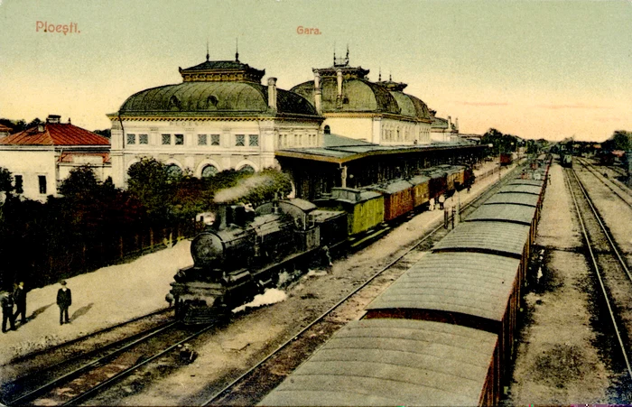 Gara Ploieşti, la 1914. FOTO arhive / Dorin Stănescu