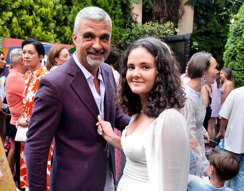 Aurelian Temișan cu fiica Dora la eveniment
