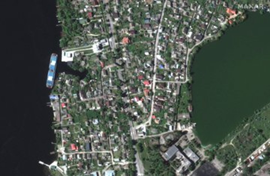 Imagini prin satelit arată amploarea inundațiilor în regiunea Herson, după distrugerea barajului Kahovka