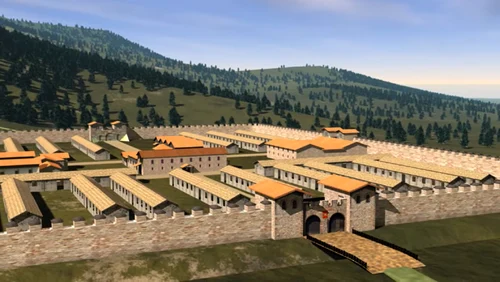 Castru roman de la frontiera răsăriteană a Imperiului Roman din Dacia animație Captură YouTube DigitalHistory jpg