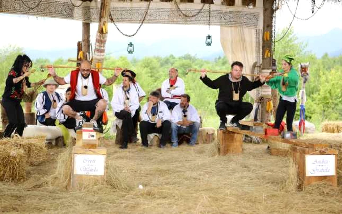 Imagine surprinsă în timpul unei dintre probele duelului de la „Ferma vedetelor“ FOTO Pro TV