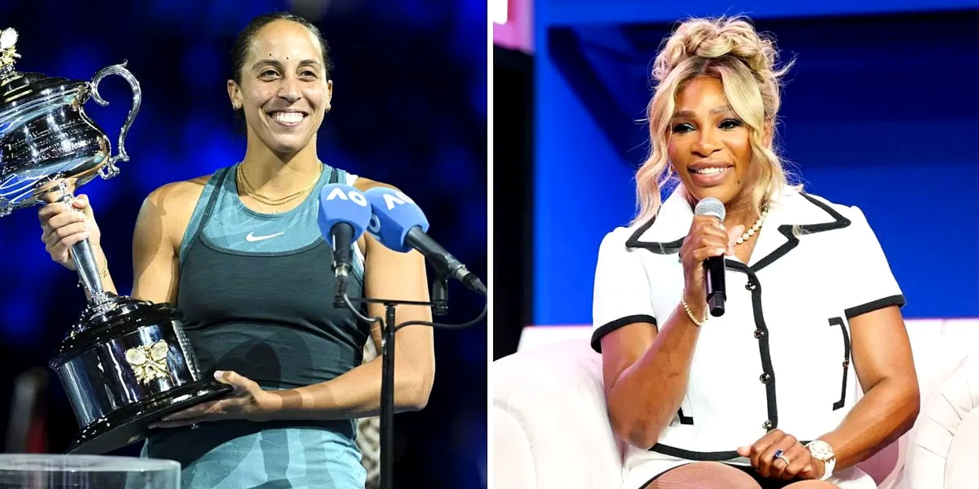 Madison Keys, felicitată de Serena Williams. Colaj Getty images