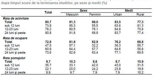 rata de ocupare a fortei de munca