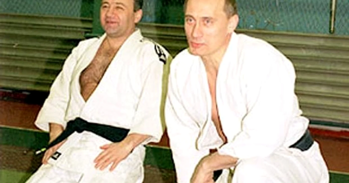 Arkadi Rotenberg şi Vladimir Putin la judo