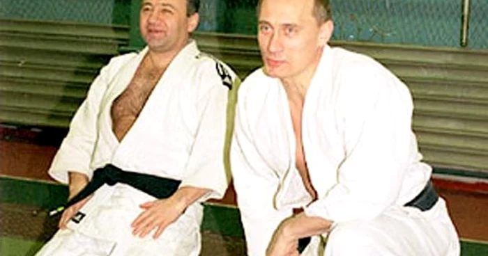 Arkadi Rotenberg şi Vladimir Putin la judo