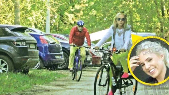
    Sârbu şi Cristina şi-au asortat  pantalonii când au ieşit la  plimbare în Pădurea Snagov (Fotografii: Blitz )  