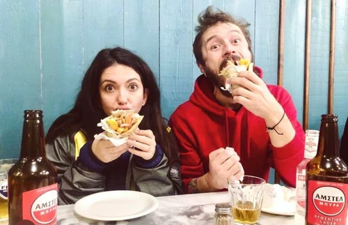Gabriela Marin și soțul, Radu în Grecia