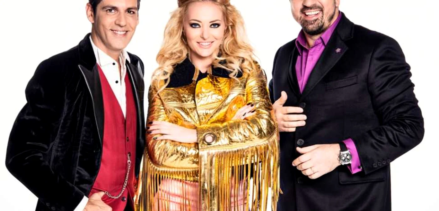 Juriul de la „X Factor“: Ştefan Bănică, Delia şi Horia Brenciu FOTO Antena 1