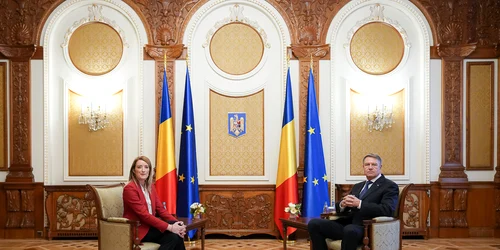 Klaus Iohannis si Roberta Metsola FOTO Presidency jpg