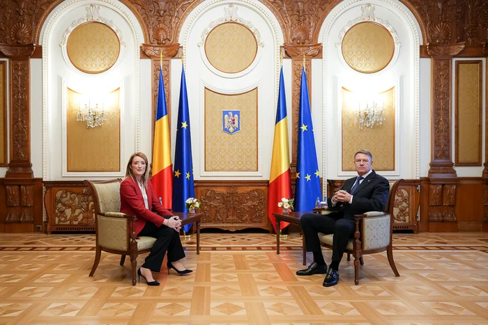 Klaus Iohannis, alături de șefa Parlamentului European FOTO Presidency