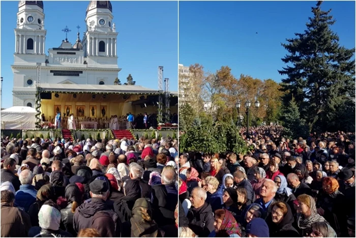 20.000 de oameni participă la slujba din faţa Mitropoliei Moldovei FOTO Ionuţ Benea