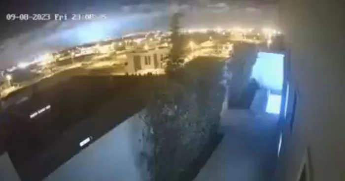 Lumini pe cerul Marocului înainte de cutremur FOTO Captură video