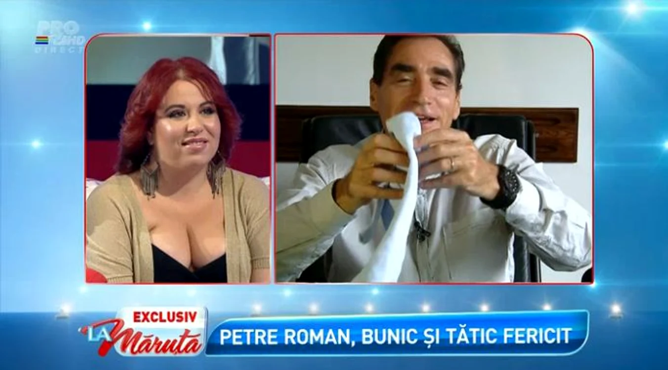 Oana Roman a fost foarte emoţionată de mesajul tatălui ei (captură: PRO TV)
