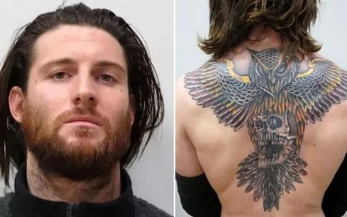 Shane O'Brien (31 de ani) are un tatuaj pe spate. FOTO: Skynews