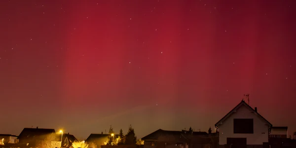 Aurora boreală pe cerul Cehiei FOTO Miloslav Rohacek via Meteo Radar Romania / Facebook