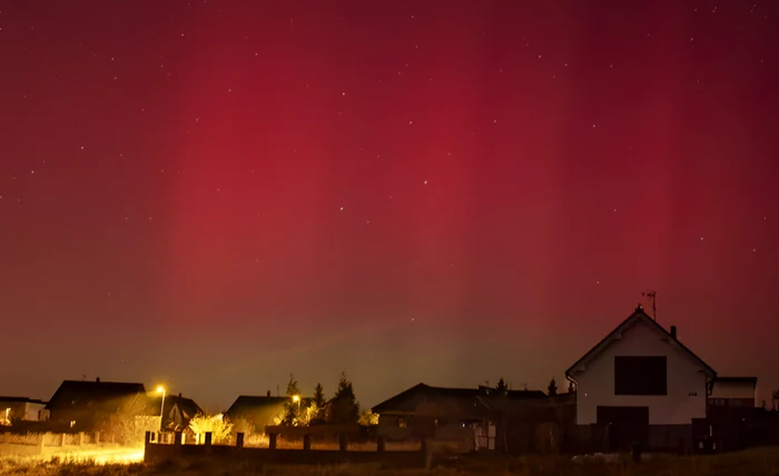 Aurora boreală pe cerul Cehiei FOTO Miloslav Rohacek via Meteo Radar Romania / Facebook