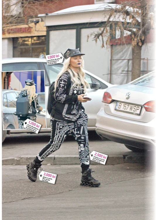 
    Excentrica solistă, la plimbare prin Capitală ca dintr-un  film horror Foto: Caps  