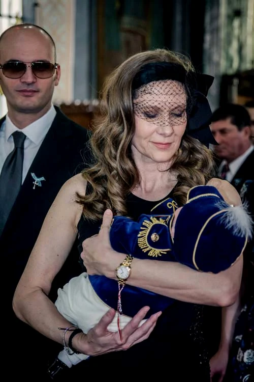 Romanița și logodnicul ei, avocatul Iulian Gogan, au botezat în weekend un băiețel