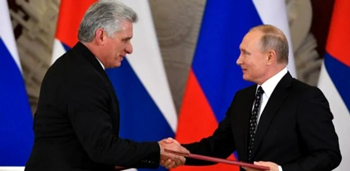 Miguel Diaz-Canel si Vladimir Putin FOTO AFP