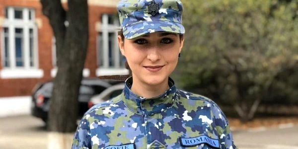 Bianca Antofie, șefă de promoție la Academia de Tehnică Militară „Ferdinand I”. FOTO Facebook