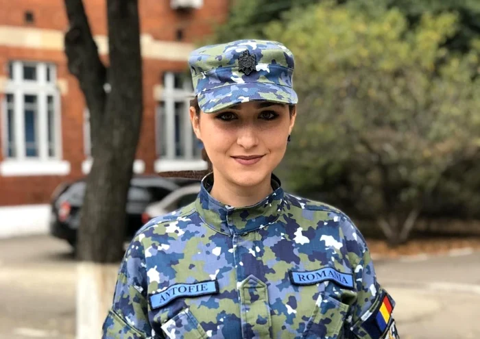 Bianca Antofie, șefă de promoție la Academia de Tehnică Militară „Ferdinand I”. FOTO Facebook