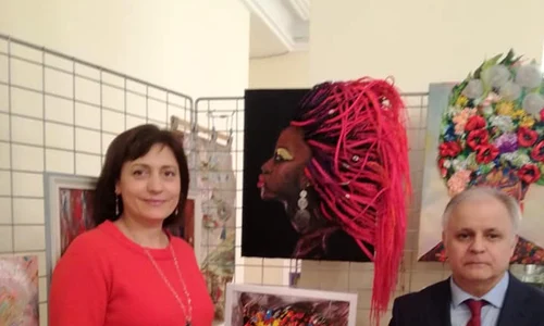 Raisa Ambros și Vlad Chirinciuc, însărcinat cu afaceri în cadrul Ambasadei Republicii Moldova in Franta jpeg