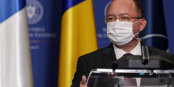 Declaraţii MAE - Bogdan Aurescu - Jean Yves Le Drian - 3 feb 2022 / FOTO Inquam Photos / Octav Ganea