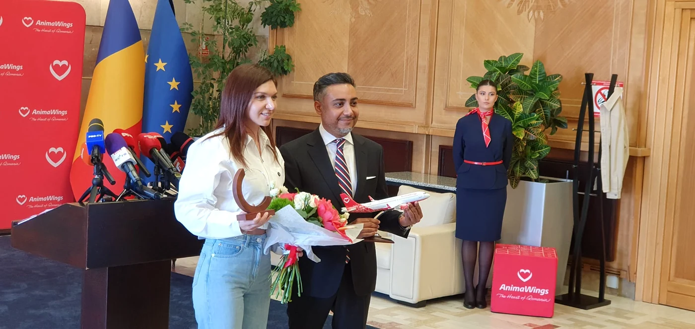 Simona Halep și Marius Pandel, CEO AnimaWings