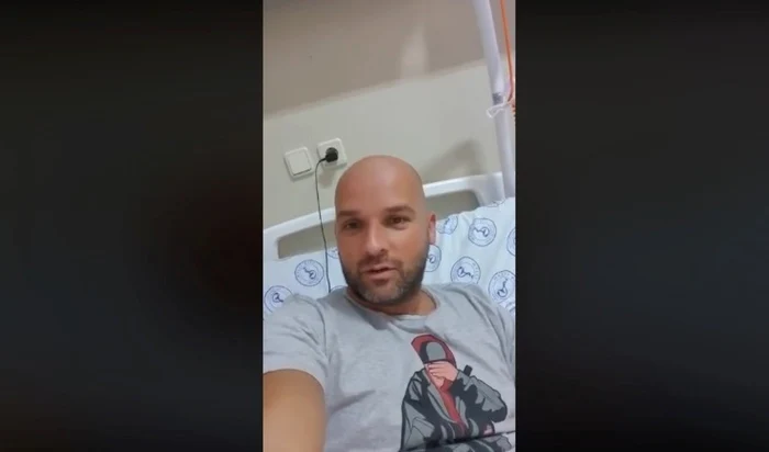 Andrei Ştefănescu, pe patul de spital.
