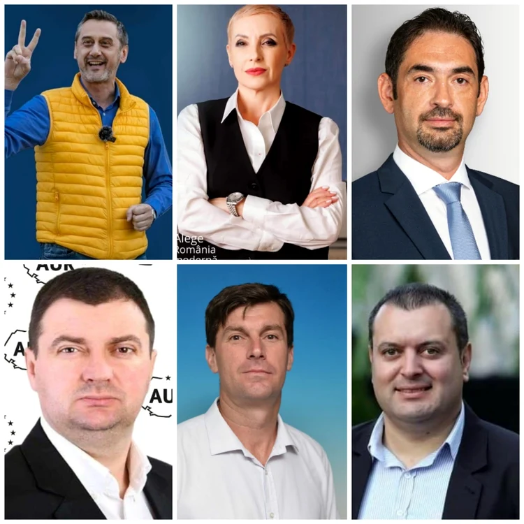Șase candidați au intrat în lupta pentru Primăria Slatina FOTo: colaj Facebook 