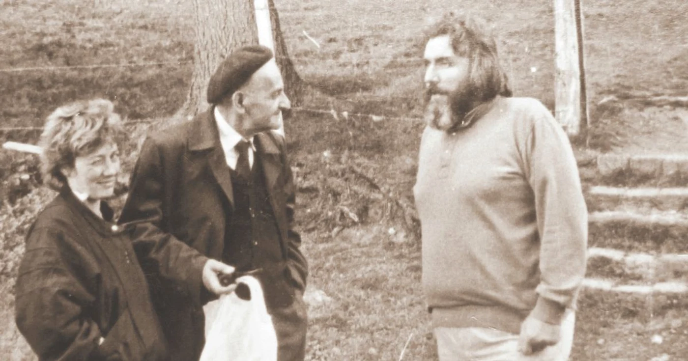 Constantin Noica si Adrian Paunescu, al Paltinis