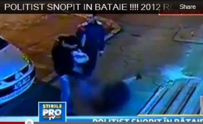 Ofiţerul a fost bătut cu bestialitate de cei doi tulceni FOTO ProTv