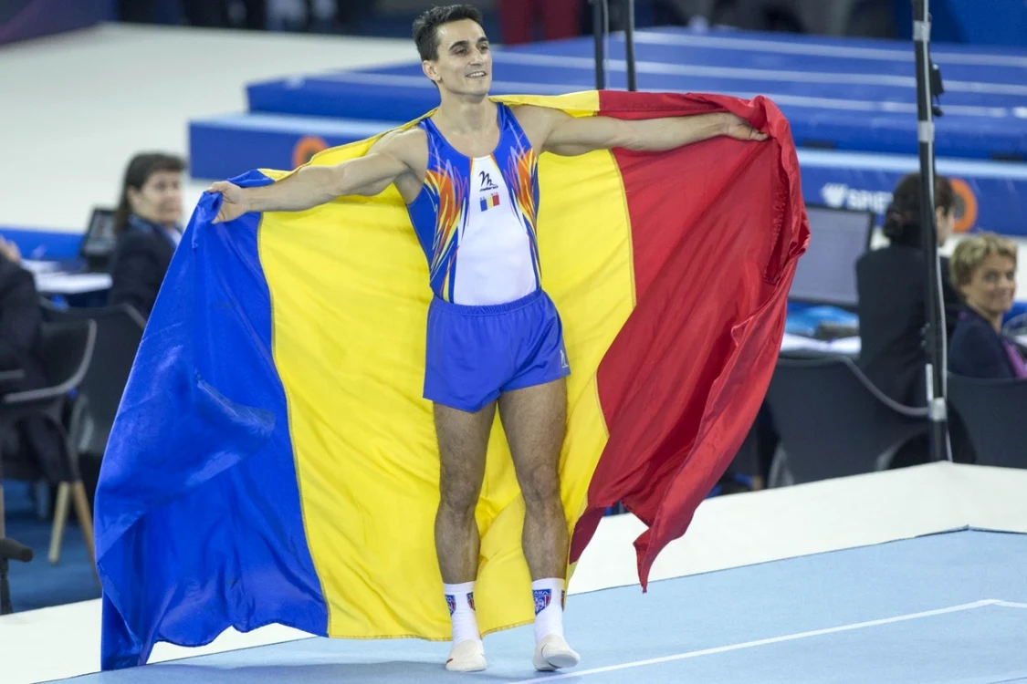Marian Dragulescu a câştigat finala la sol în timpul Campionatului European de Gimnastica 2017 desfăşurat la Cluj-Napoca FOTO Inquam Photos / Sandor Manases