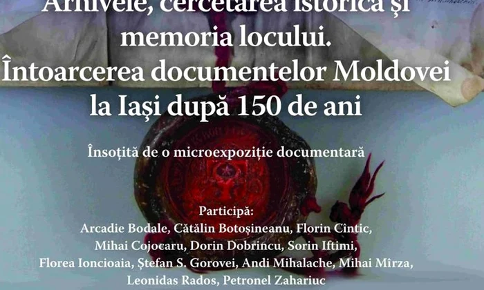 Arhivele, cercetarea istorică şi memoria locului  Întoarcerea documentelor Moldovei la Iaşi după 150 de ani jpeg