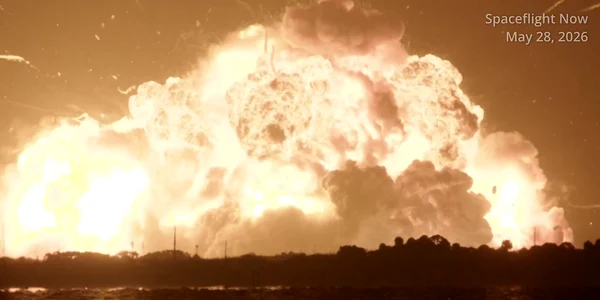 Explozie uriașă la baza Blue Origin a lui Jeff Bezos. Racheta New Glenn a sărit în aer în timpul unui test FOTO captura video X
