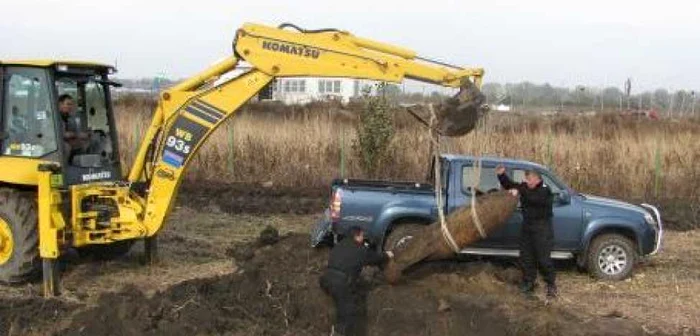 Proiectilul a fost detonat într-o carieră de nisip