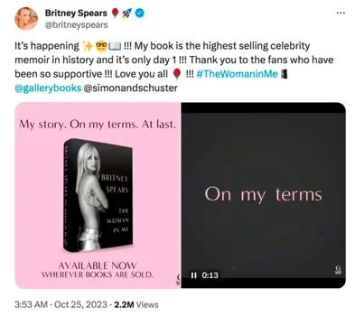 Britney Spears și-a lansat cartea săptămâna aceasta