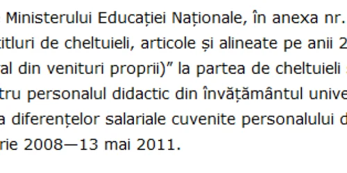 Rectificare bugete universitati