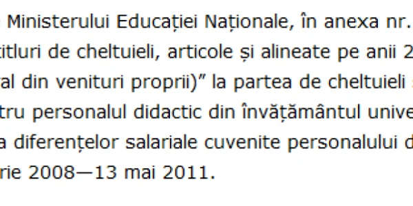 Rectificare bugete universitati