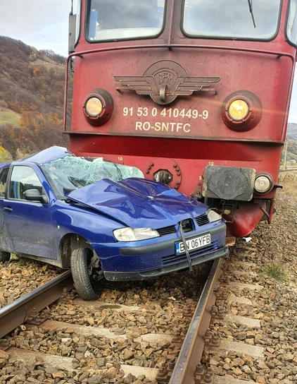 Accident feroviar în Bistrița, Feldru  -  Foto Facebook Mesager24