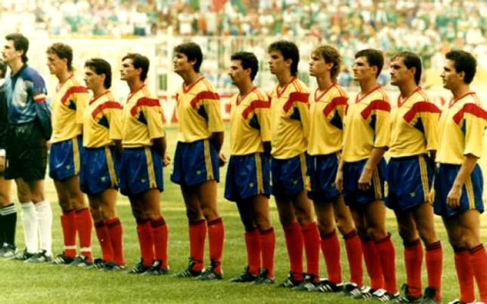 Lung, Gh.Popescu, Rotariu, Klein, Andine, Rednic, Lupescu, Răducioiu, Sabău; Balint, Hagi, la meciul cu Irlanda